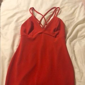 Strappy red/orange dress